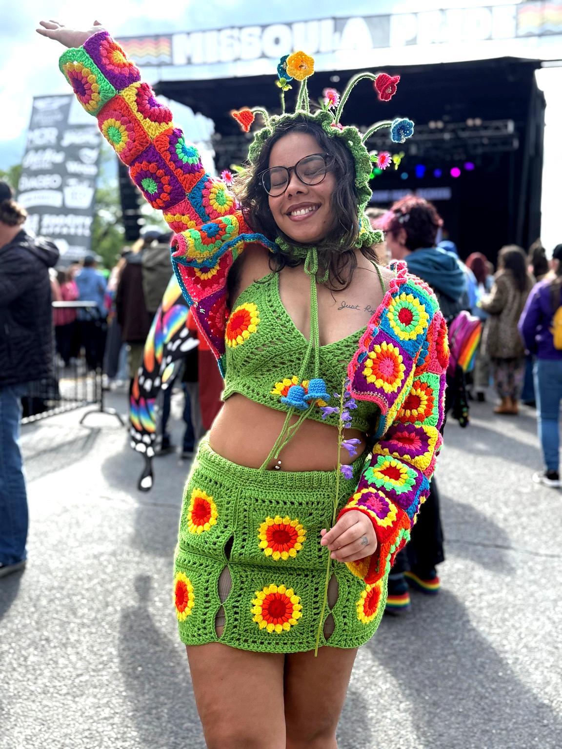 Rainbow Granny Square Cardigan