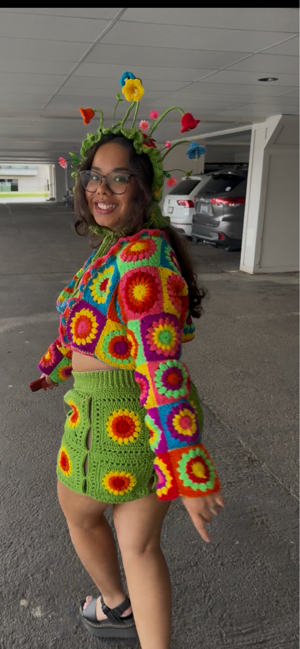 Rainbow Granny Square Cardigan